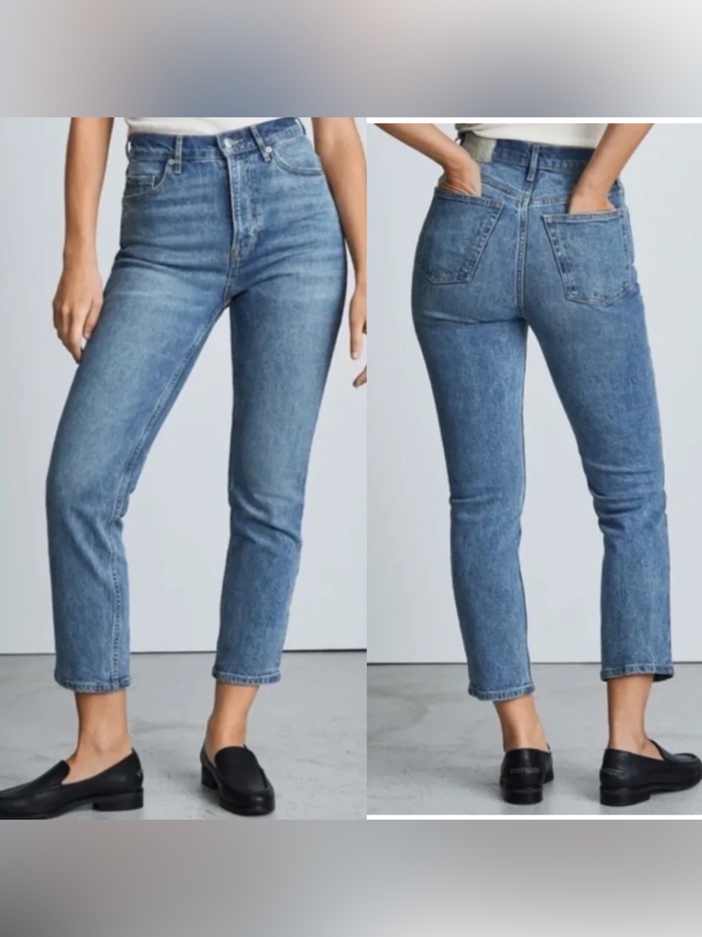 Everlane Women's Straight Leg Jeans in Medium Blue
